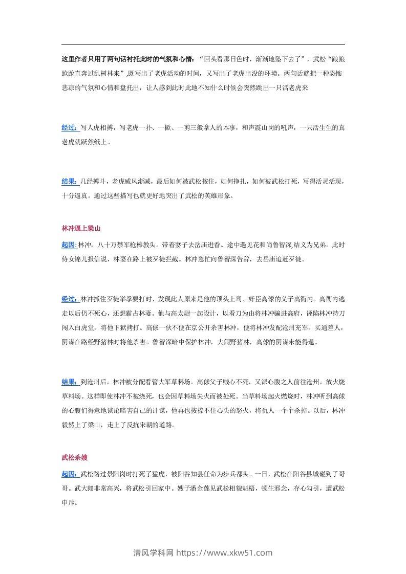 图片[2]-《水浒传》10个精彩故事情节及其考点总结-清风学科网